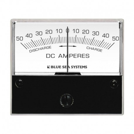 Blue Sea 8252 DC Zero Center Analog Ammeter - 2-3/4" Face, 50-0-50 Amperes DC