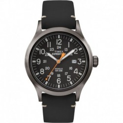 Timex Expedition Metal Scout - Black Leather/Black Dial