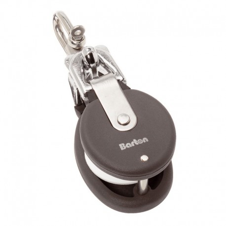 Barton Marine Snatch Block W/Stainless Steel D Shackle - 20mm Sheave Width