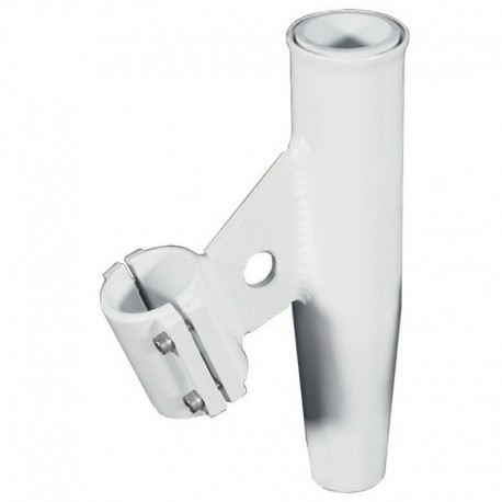 Lee's Clamp-On Rod Holder - White Aluminum - Vertical Mount - Fits 1.660" O.D. Pipe