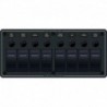 Blue Sea 8371 Water Resistant Panel - 8 Position - Black - Horizontal Mount