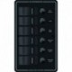 Blue Sea 8373 Water Resistant 6 Position - Black - Vertical Mount Panel