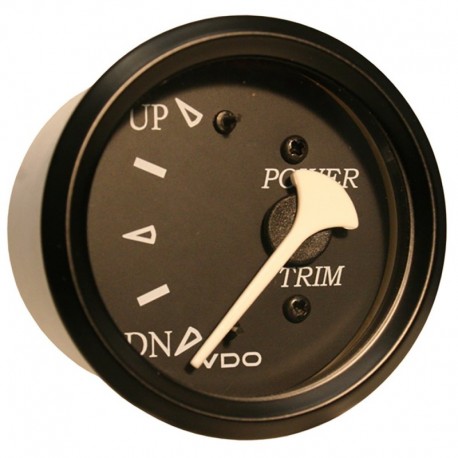 VDO Cockpit Marine Trim Gauge - f/Evinrude and Johnson Engines - Black Dial/Bezel