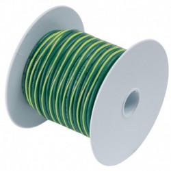 Ancor Green w/Yellow Stripe 10 AWG Tinned Copper Wire - 250'