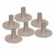 Weld Mount Stainless Steel Standoff 1.25" Base 1/4" x 20 Thread .75 Tall - 6-Pack