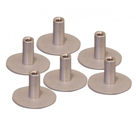 Weld Mount Stainless Steel Standoff 1.25" Base 1/4" x 20 Thread .75 Tall - 6-Pack