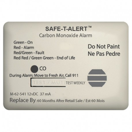 Safe-T-Alert 62 Series Carbon Monoxide Alarm - 12V - 62-541-Marine Surface Mount - White