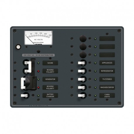 Blue Sea 8562 AC Toggle Source Selector (230V) - 2 Sources + 9 Positions