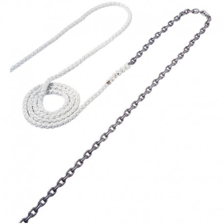 Maxwell Anchor Rode - 15' -1/4" Chain to 150' -1/2" Nylon Brait