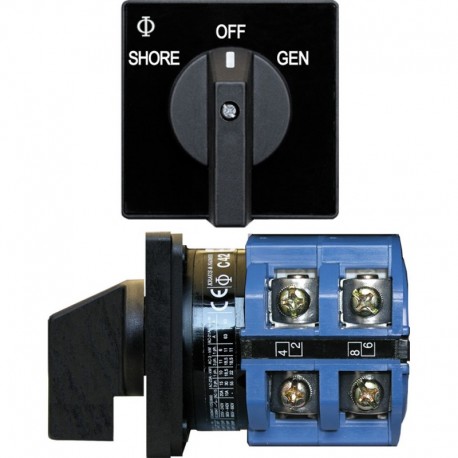 Blue Sea 9011 Switch, AV 120VAC 65A OFF +2 Positions